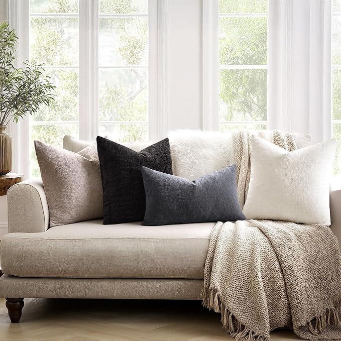 MIULEE Grey Couch Pillow Covers 18x18 Inch - Image 3