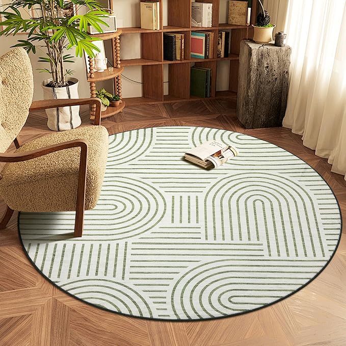 ROYHOME Washable Rug 4ft Area Rugs by ROYHOME