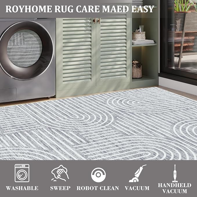 ROYHOME Washable Rug 4x6 Area Rugs - Image 5