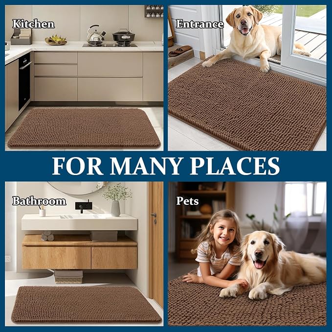 OLANLY Dog Door Mat for Muddy Paws 59x24, Absorbs Moisture and Dirt, Absorbent - Image 8