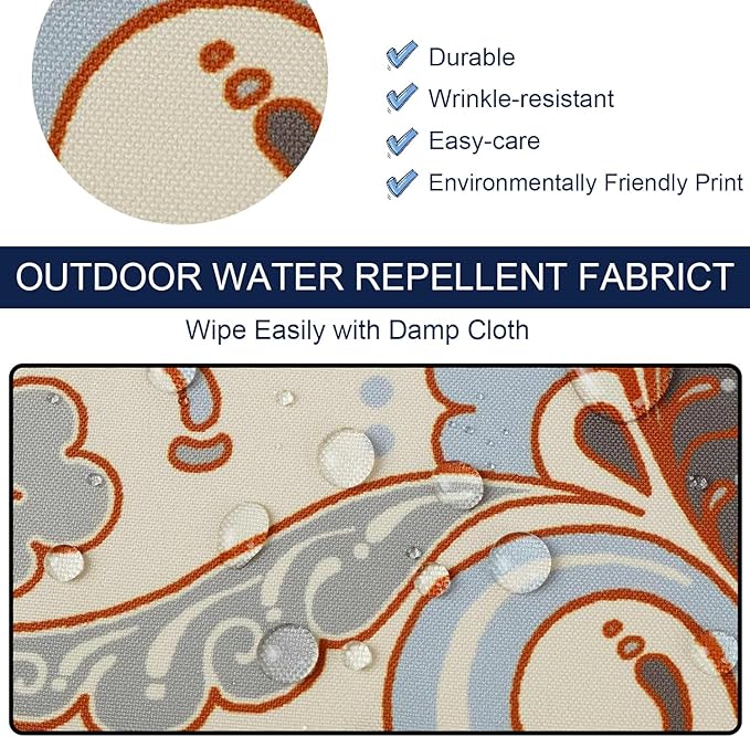 NettyPro Outdoor Patio Bench Swing Cushion Cover Replacement Water Resistant UV - Image 2
