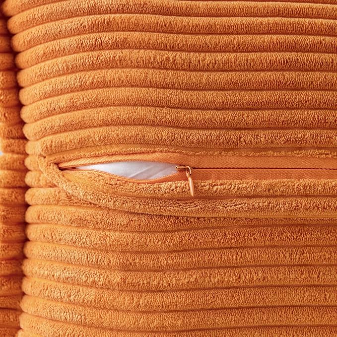 MIULEE Burnt Orange Decorative Lumbar Throw Pillow Covers - Image 3
