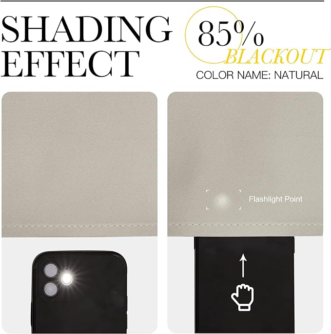NICETOWN Blackout Curtains for Bedroom, 34 W by 80 L, Thermal Insulated - Image 8