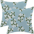 AEIOAE Spring Pillow Covers 18x18 Inch Set of 2, Baby Blue Green Hydrangea by AEIOAE