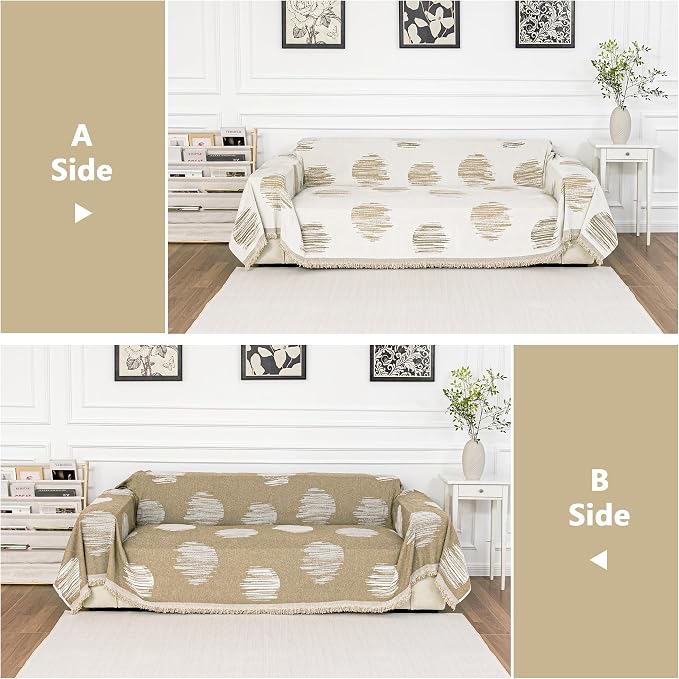 MEETSKY Sofa Covers for Dogs Sofa Covers for 2 Cushion Couch Sofa Chenille Sofa - Image 2