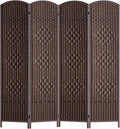 FDW Room Divider Folding Privacy Divider 6 Ft Indoor Wall Divider Portable by FDW