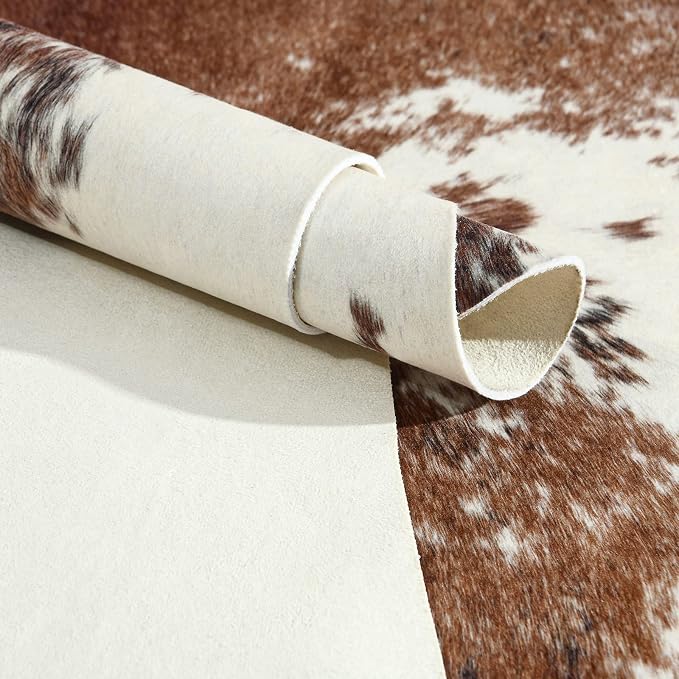 Easycozy Faux Cowhide Large Cow Print 3 x 4 Feet Thickened Elastic Rug - Image 3