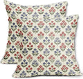 4th of July Patriotic Floral Pillow Covers 22x22 Inch Set of 2 by Sivirary