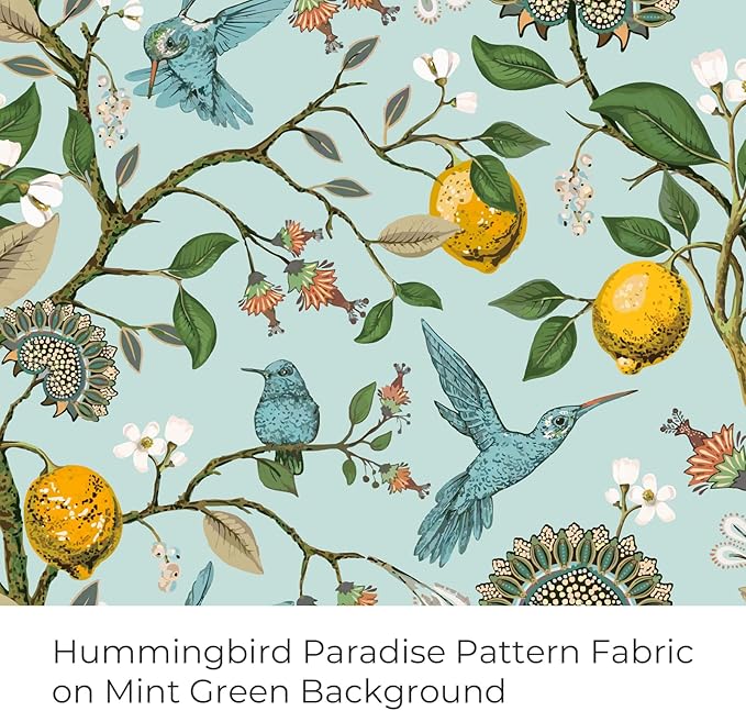 Topfinel 90 Inches Long Curtains Mint Green Whimsical Woodland Leaf Jungle - Image 2