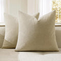MIULEE Ivory Couch Pillow Covers 18x18 Inch by MIULEE