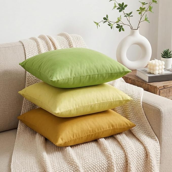 Thmyo 4-Pack 100% Cotton Comfortable Solid Decorative Throw Pillow Case - Image 3