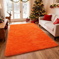 Orange Shag Area Rugs for Bedroom Living Room, 6X9 Ultra Soft Fluffy Area Rugs by Boshengya