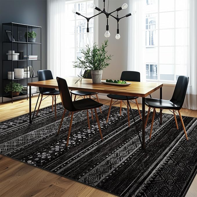 BESTSWEETIE 5x7 Area Rugs for Living Room Washable Moroccan Farmhouse Neutral - Image 3