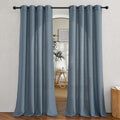 NICETOWN Linen Blend Stone Blue Curtains by NICETOWN