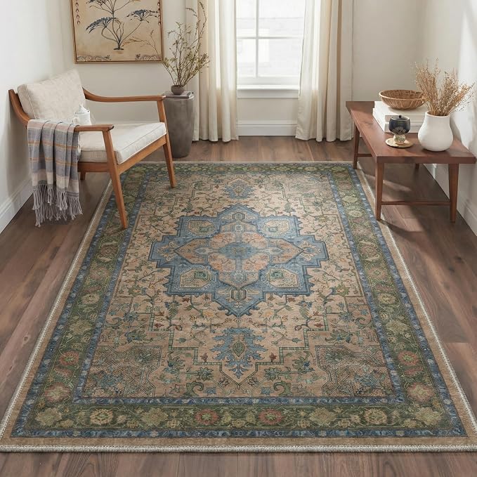 GENIMO 5x7 Area Rugs for Living Room, Machine Washable Rug, Non Slip Indoor - Image 3
