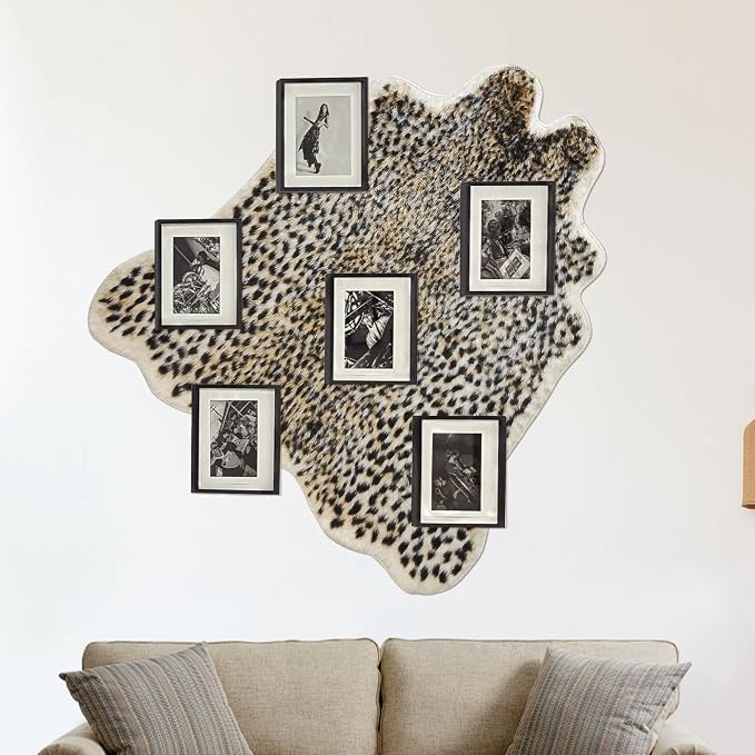Cheetah Print Rug Leopard Carpet: Small Faux Cowhide Skin Fur Area Rug Animal - Image 7
