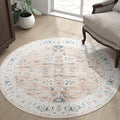 jinchan Round Rug 5ft Area Rug by JINCHAN