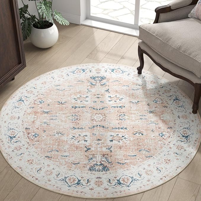 jinchan Round Rug 5ft Area Rug by JINCHAN