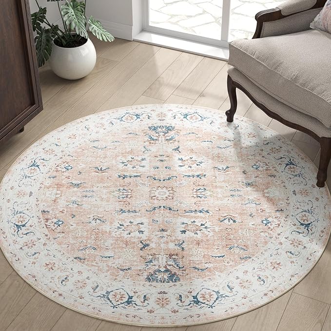 jinchan Round Rug 4ft Area Rug - Image 2