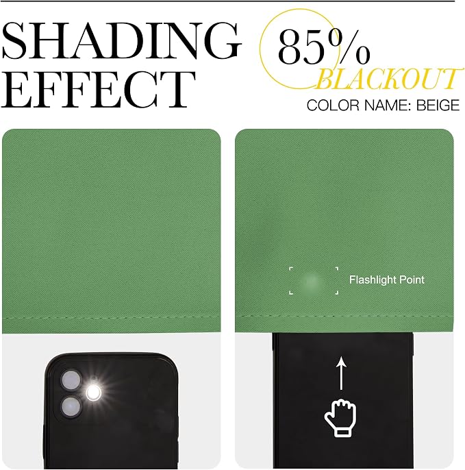NICETOWN Blackout Curtains for RV Windows, Froest Green, 2 Panels, Room - Image 4