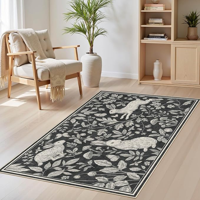Vintage Living Room Area Rug 3x5 by COTILED