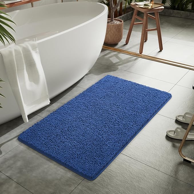LOCHAS Luxury Bathroom Rug Shaggy Bath Mat 24 x 44 Inch, Washable Non Slip Bath - Image 6
