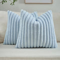 FUTEI Light Blue Decorative Throw Pillow Covers Set of 2, 18x18 Inch Soft by FUTEI