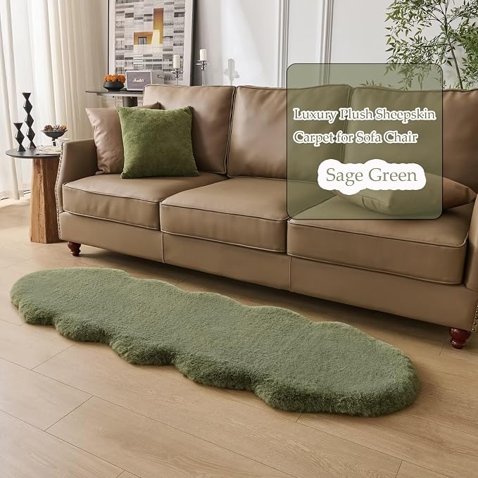 1700GSM Fuzzy Faux Sheepskin Fur Area Rug, Extra Soft Faux Fur Mat, Fluffy - Image 4