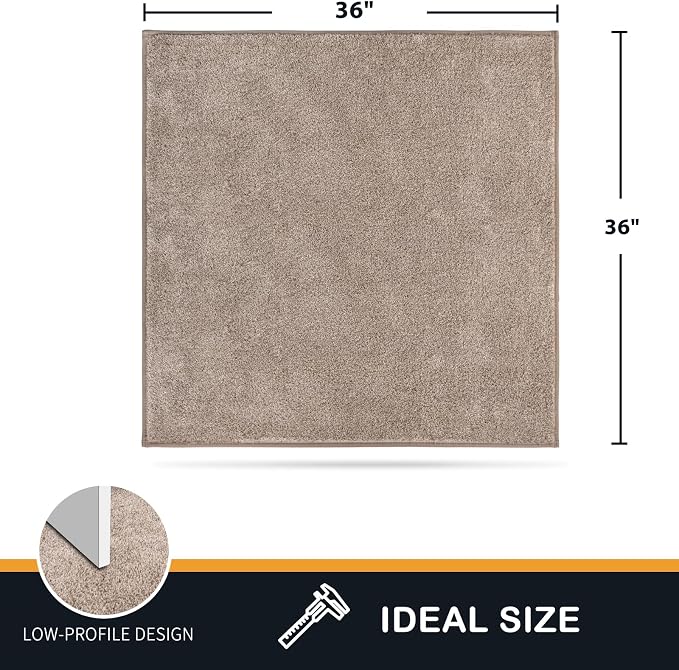 PURRUGS Dirt Trapping Door Mat 36" x 36", Non-Slip Machine Washable Entryway Rug - Image 2