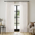 MIULEE Pinch Pleated Thick Linen Curtains 90 Inches Long 2 Panels by MIULEE
