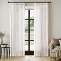 MIULEE Pinch Pleated Thick Linen Curtains 84 Inches Long 2 Panels by MIULEE