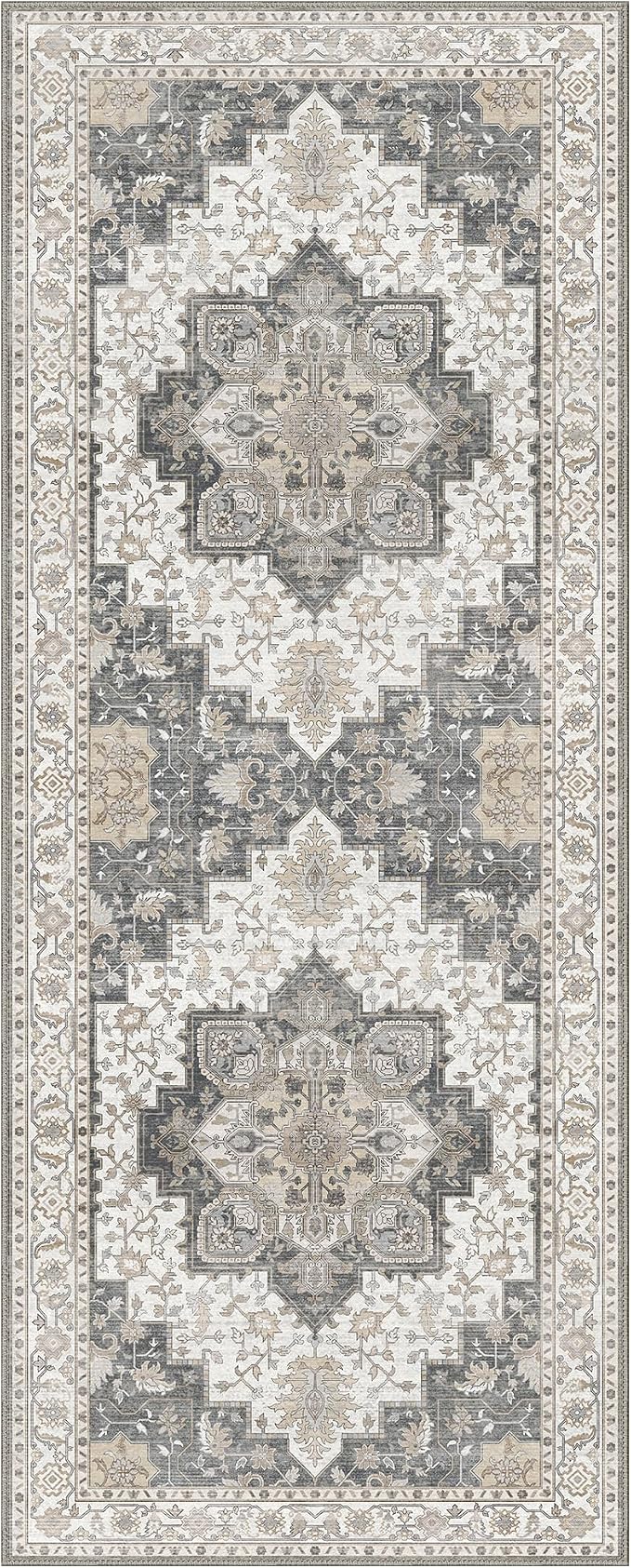 GENIMO 2x12 Runner Rugs for Hallway, Machine Washable Non Slip Vintage Rugs - Image 7