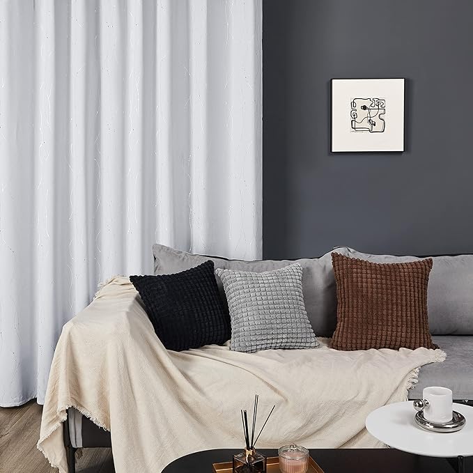 Deconovo Bedroom Curtains, Light Darkening Drapes, Thermal Insulated Soundproof - Image 3
