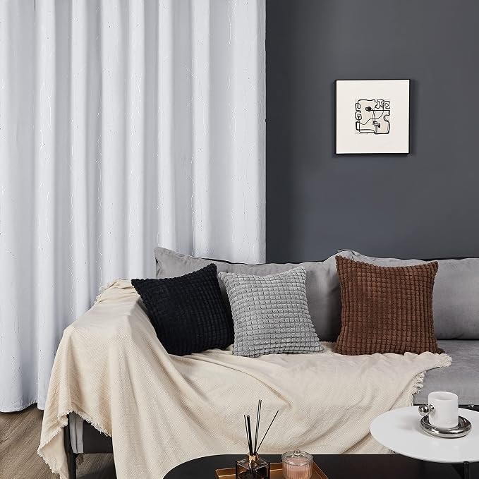Deconovo Room Darkening Curtains, Thermal Insulated Noise Reduced Drapes - Image 3
