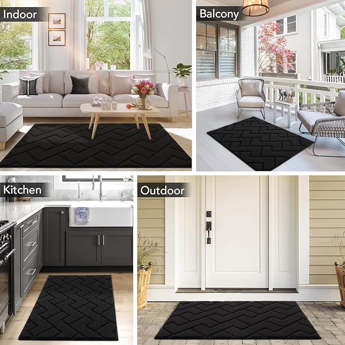 hicorfe Indoor Doormat, Front Back Door Mat Rubber Backing Non Slip Door Mats - Image 8