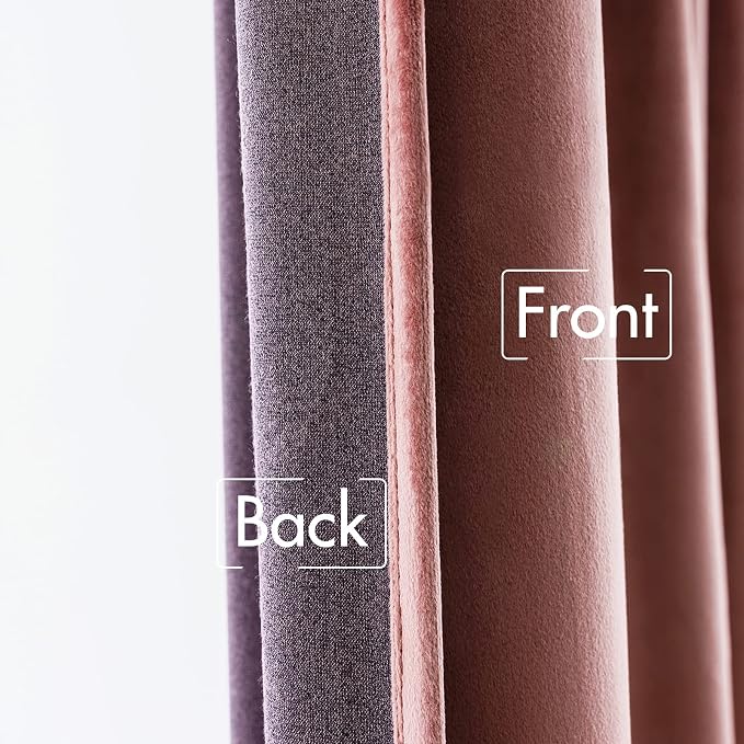 MIULEE Velvet Curtains 108 inches Long 2 Panels - Image 6