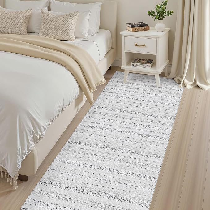 cotiled Hallway 2.6x8 Runner Rugs: Washable Boho Rugs - Image 3
