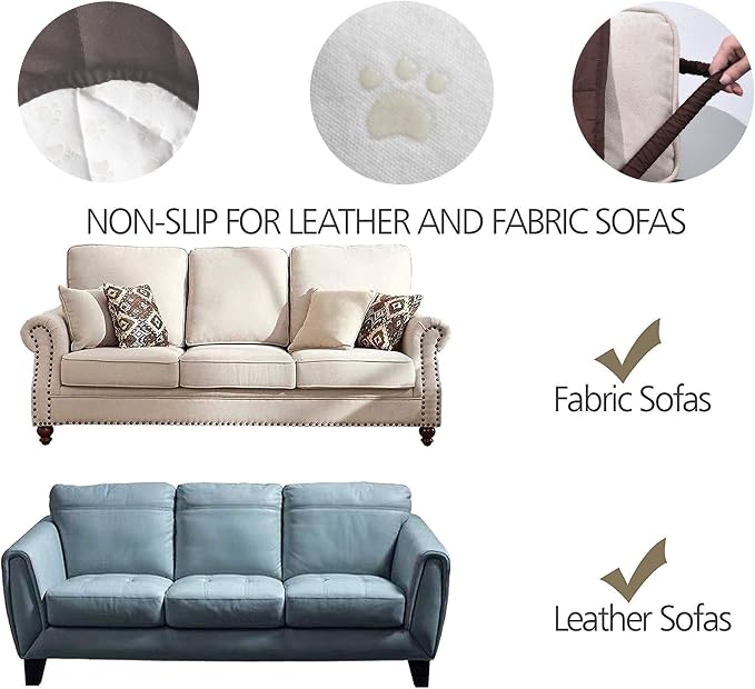 Ameritex Couch Sofa Slipcover 100% Waterproof Nonslip Quilted Furniture - Image 3