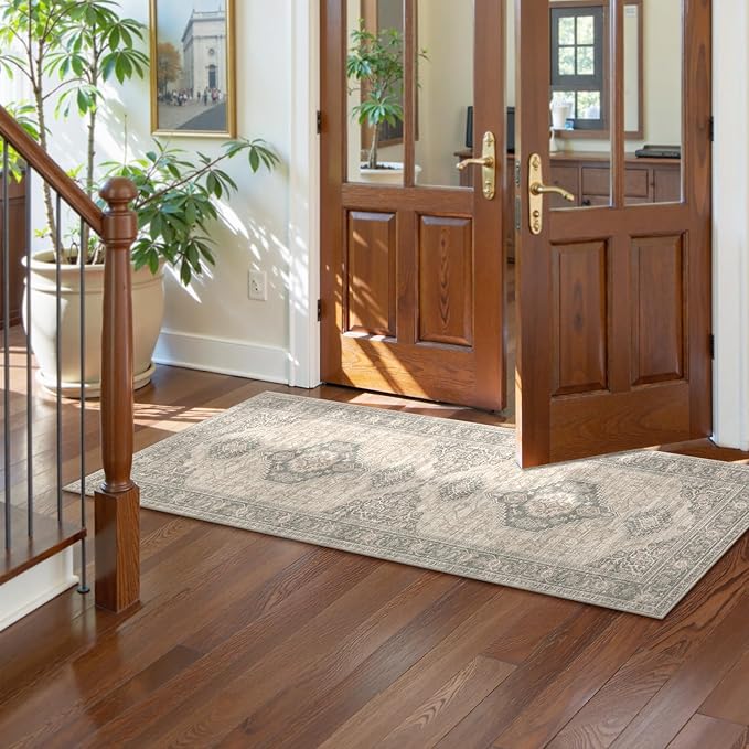 Lahome Oriental Kitchen Runner Rug, 2x6 Washable Rug Runners - Image 3
