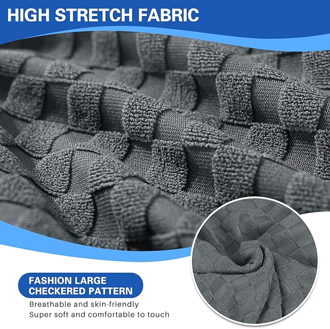 MAXIJIN 4 Piece Couch Covers for 3 Cushion Couch Super Stretch Non Slip Couch - Image 4