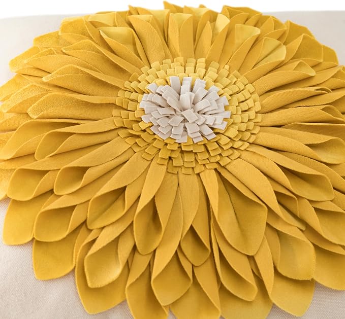 OiseauVoler 3D Sunflowers Handmade Throw Pillow Covers Decorative Pillowcases - Image 5