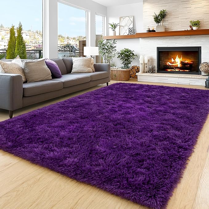 Area Rugs 9x12 Living Room, Ultra Soft Shaggy Fluffy Rug by Unknown
