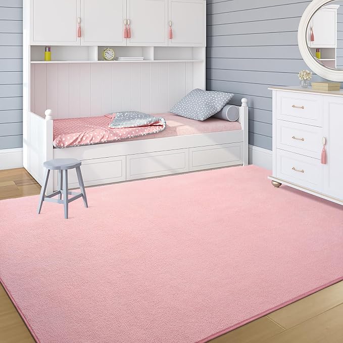 Soft Rugs for Living Room 4x6 Pink, Minimalist Area Rug for Bedroom Nursery - Image 4
