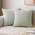 MIULEE Pack of 2 Decorative Throw Pillow Covers 20x20 Inch Soft Boho Striped by MIULEE