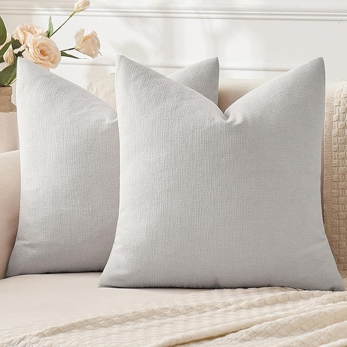 MIULEE Light Grey Couch Pillow Covers 18x18 Inch by MIULEE