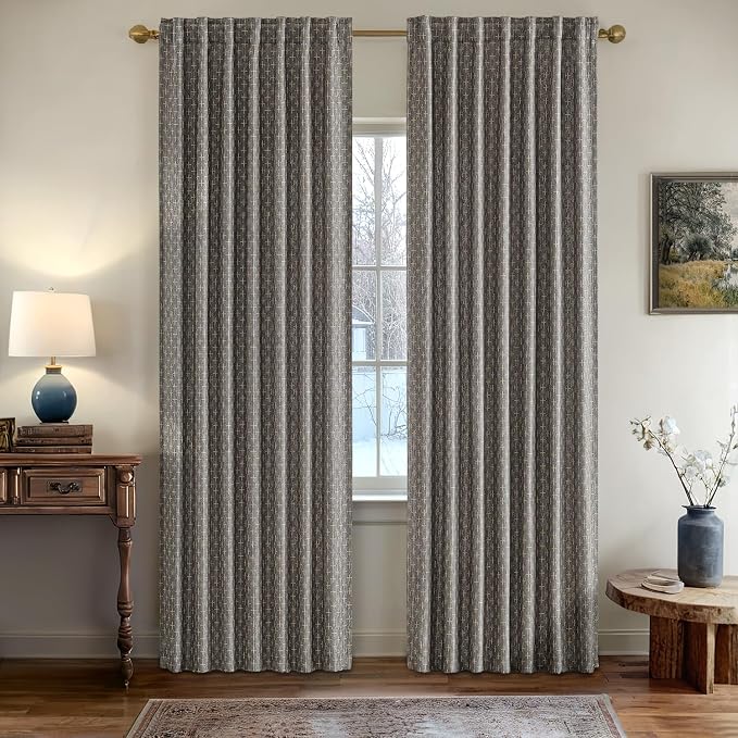 MIULEE Decorative Back Tab Linen Curtains - Image 2