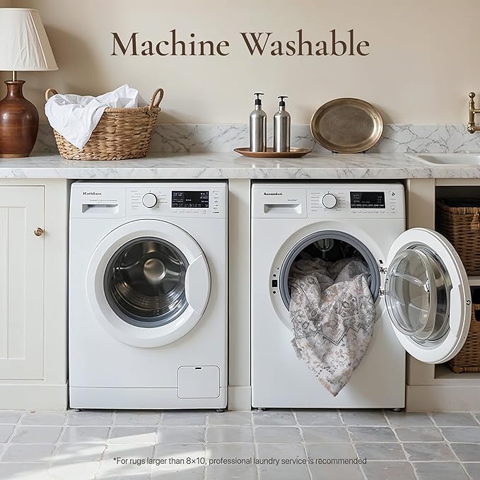 GENIMO 4FT Round Area Rugs for Living Room, Circle Rugs Machine Washable Low - Image 7