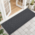 OLANLY Front Door Mat Outside Entrance 47x17, Heavy Duty Sturdy Natural Rubber by OLANLY
