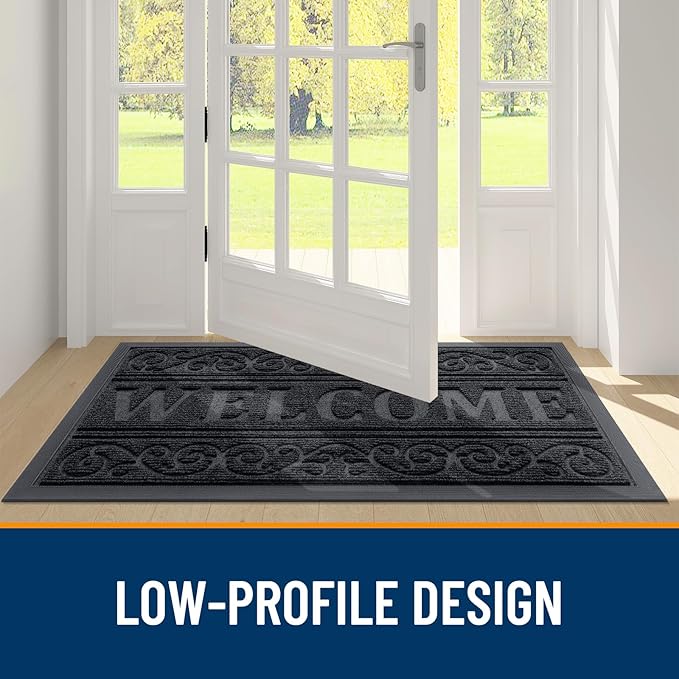 OLANLY Welcome Door Mat Indoor Outdoor Entrance, Heavy Duty Sturdy Front Door - Image 5