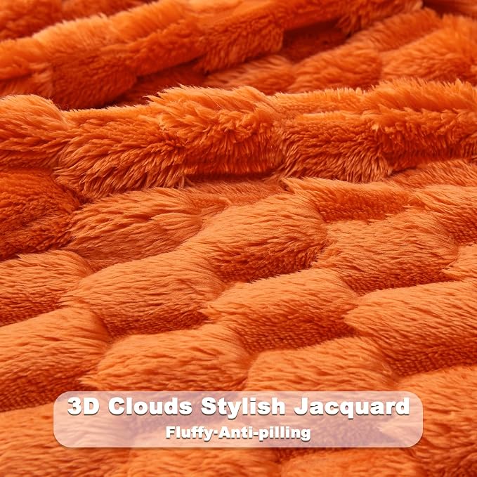 NEWCOSPLAY Super Soft Fall King Blanket Orange Premium Silky Flannel Fleece 3D - Image 5